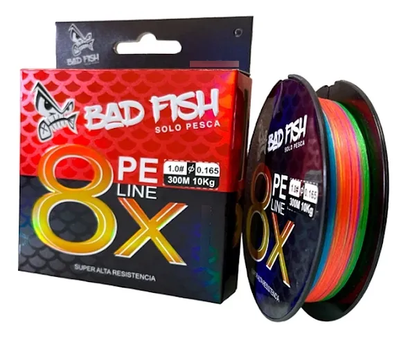 Multifilamento Bad Fish Peline X8 0,34mm 300 Mts