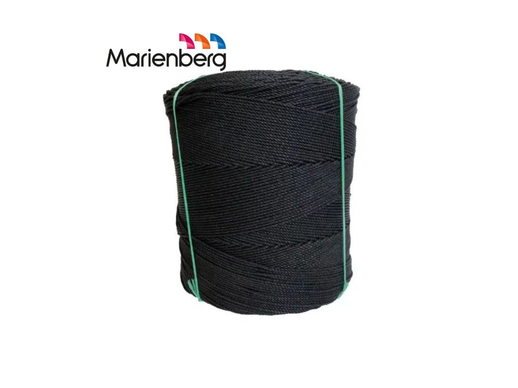 Cuerda Rafia Con Filtro Uv 2,5mm Negra X 5 Kg Marienberg