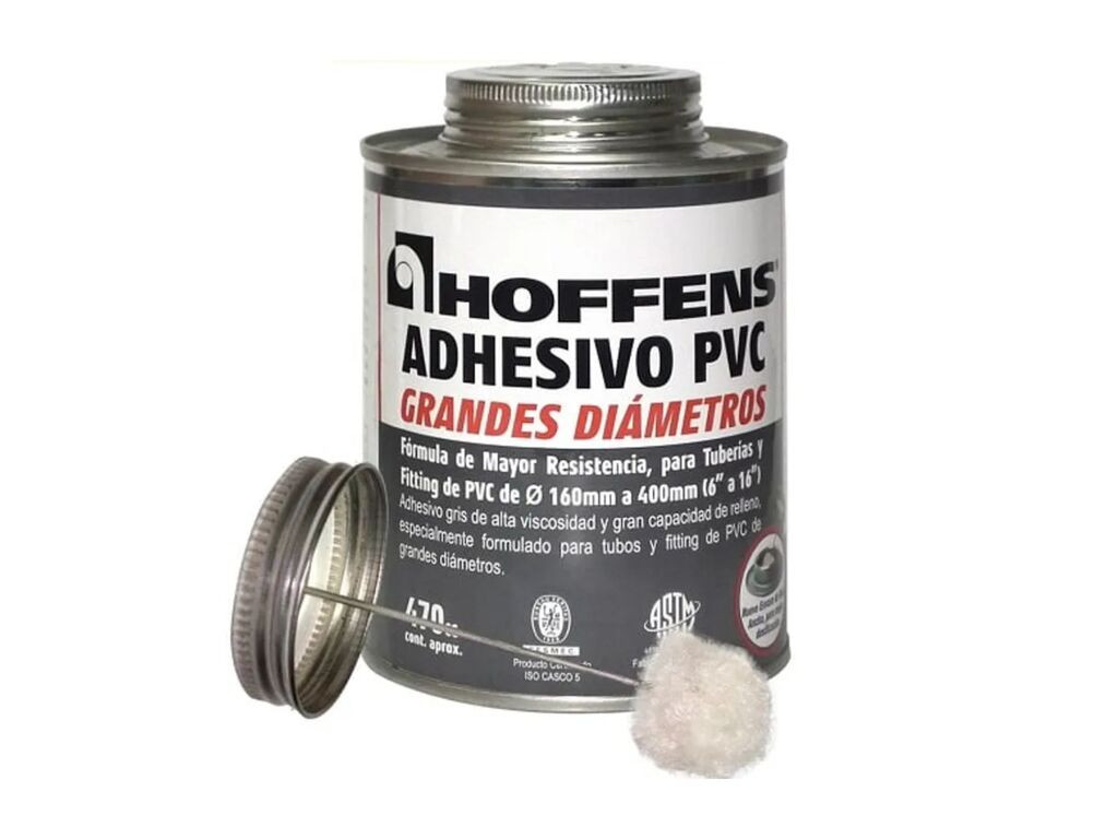 Pegamento Pvc Lata Grandes Diametros 470cc Hoffens