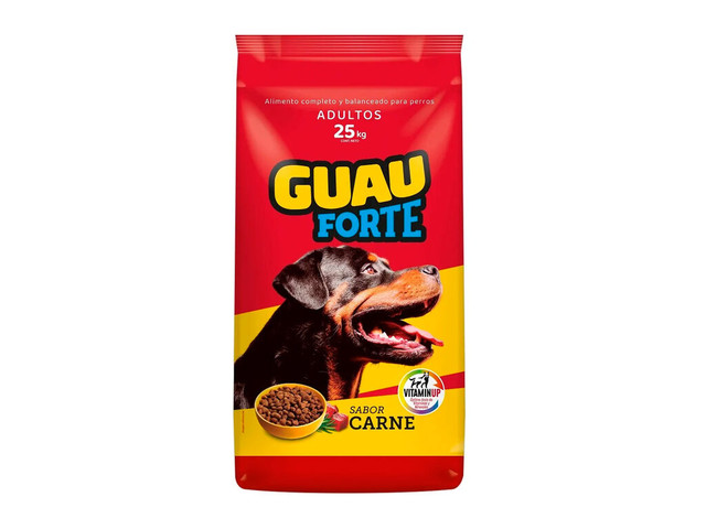 Alimento Para Perros Guau Forte Adulto Sabor Carne X 25 Kg