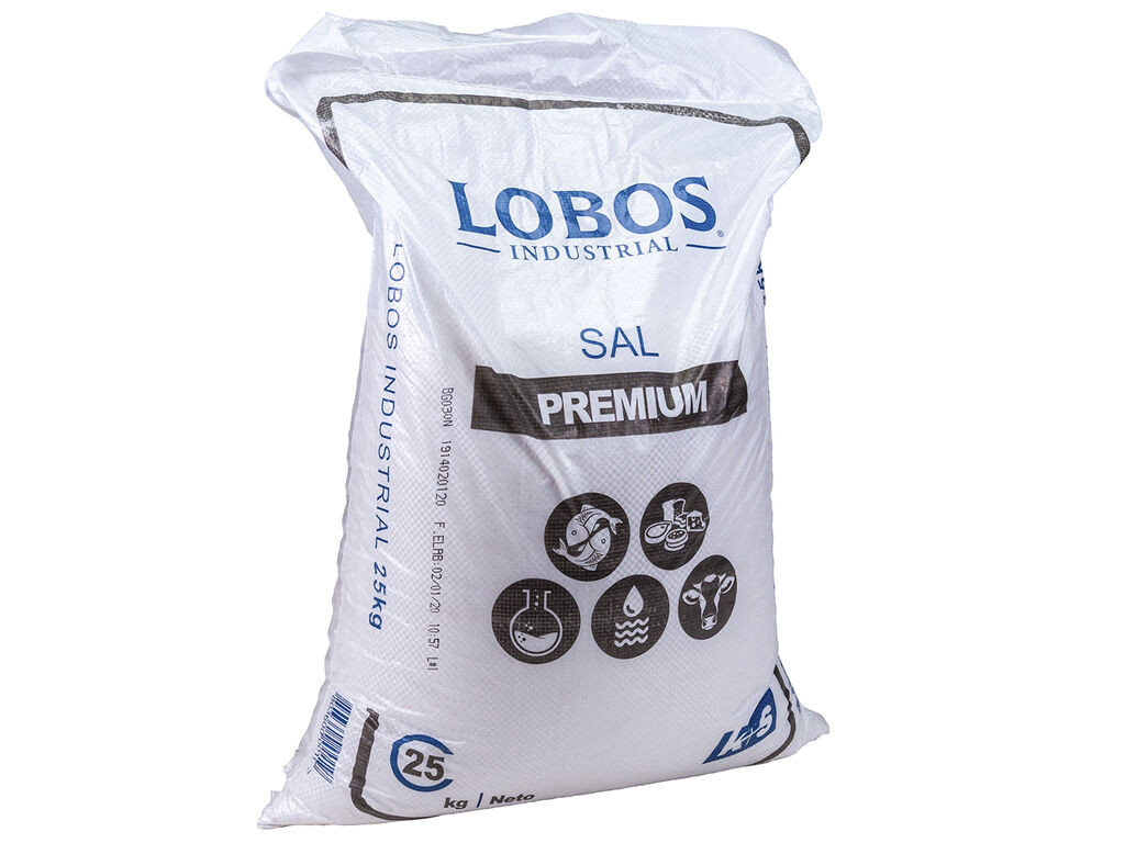 Sal Gruesa Lobos Industrial Premium - Saco 25 Kg